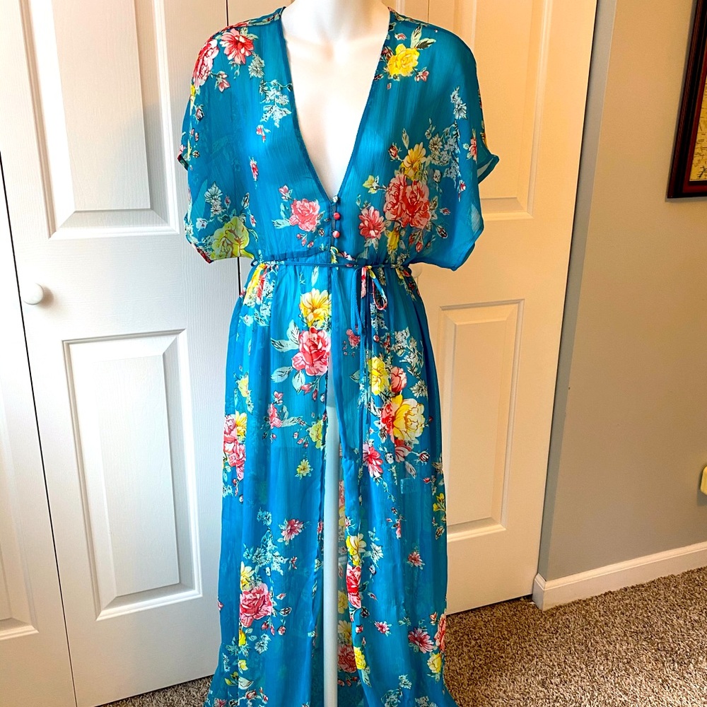 Floral Kimono-Style Dress/Duster